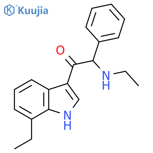 2-(ethylamino)-1-(7-ethyl-1H-indol-3-yl)-2-phenylethanone structure