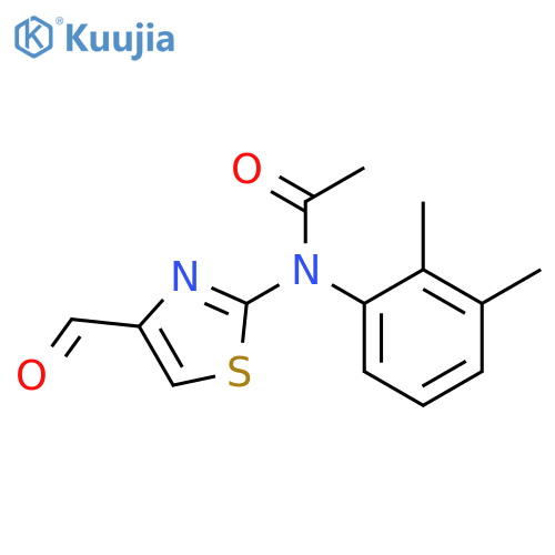 N-(2,3-dimethylphenyl)-N-(4-formyl-1,3-thiazol-2-yl)acetamide structure