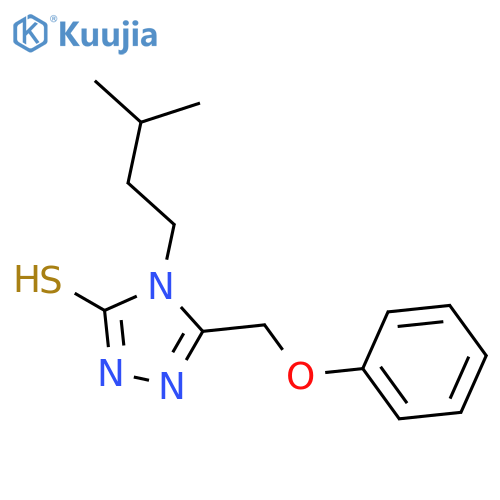4-(3-methylbutyl)-5-(phenoxymethyl)-4H-1,2,4-triazole-3-thiol structure