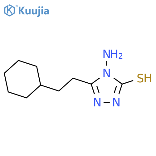 4-amino-5-(2-cyclohexylethyl)-4H-1,2,4-triazole-3-thiol structure