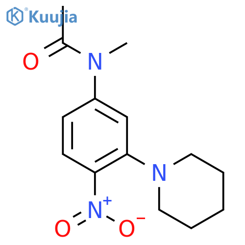 Acetamide, N-methyl-N-[4-nitro-3-(1-piperidinyl)phenyl]- structure
