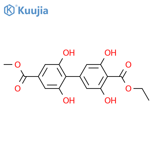 2,3',5',6-Tetrahydroxy-4,4'-biphenyldicarboxylic acid; 4-Et, 4'-Me ester structure