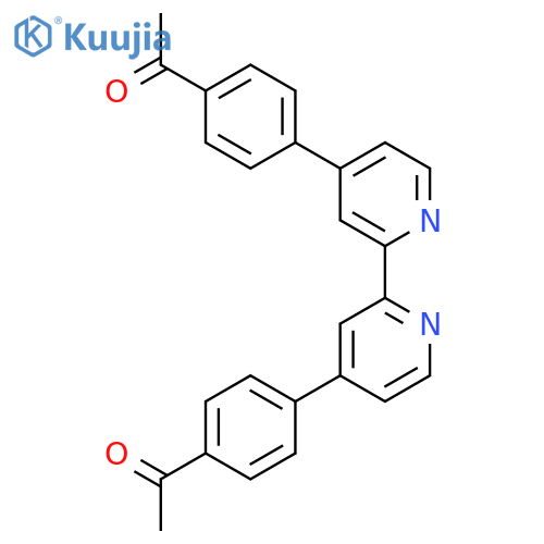 ETHANONE, 1,1'-([2,2'-BIPYRIDINE]-4,4'-DIYLDI-4,1-PHENYLENE)BIS- structure