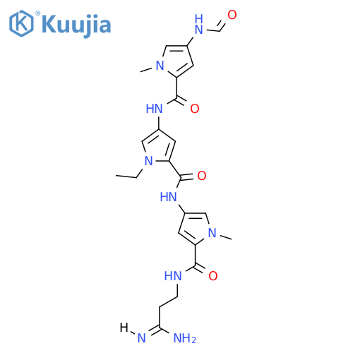 N-(5-{[(3Z)-3-amino-3-iminopropyl]carbamoyl}-1-methyl-1H-pyrrol-3-yl)-1-ethyl-4-({[4-(formylamino)-1-methyl-1H-pyrrol-2-yl]carbonyl}amino)-1H-pyrrole-2-carboxamide structure