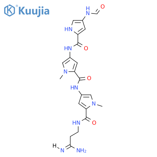 N-(5-{[(3Z)-3-amino-3-iminopropyl]carbamoyl}-1-methyl-1H-pyrrol-3-yl)-4-({[4-(formylamino)-1H-pyrrol-2-yl]carbonyl}amino)-1-methyl-1H-pyrrole-2-carboxamide structure