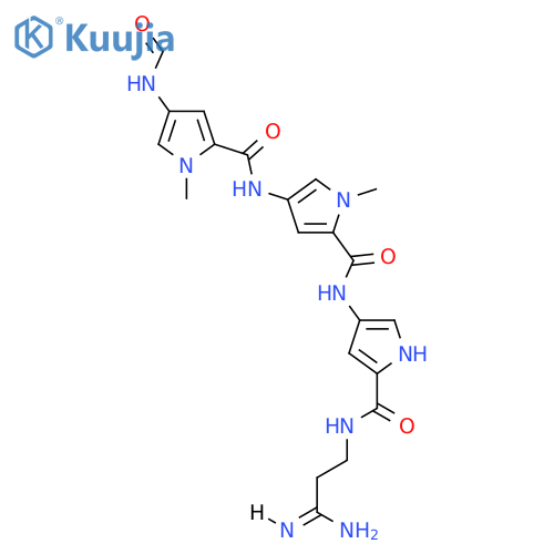 N-{5-[(5-{[(3Z)-3-amino-3-iminopropyl]carbamoyl}-1H-pyrrol-3-yl)carbamoyl]-1-methyl-1H-pyrrol-3-yl}-4-(formylamino)-1-methyl-1H-pyrrole-2-carboxamide structure