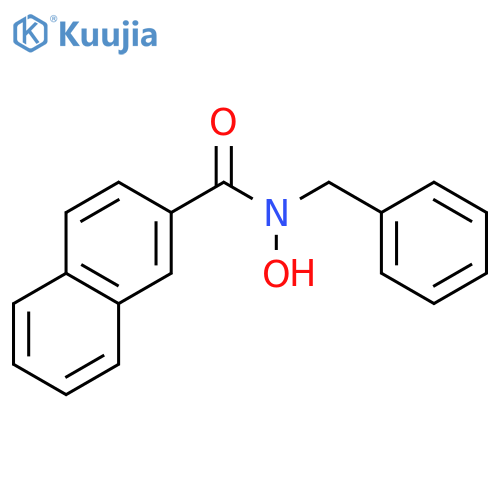 2-NAPHTHALENECARBOXAMIDE, N-HYDROXY-N-(PHENYLMETHYL)- structure