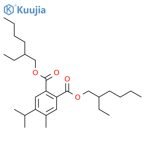 bis(2-ethylhexyl) 4-(isopropyl)-5-methylphthalate structure