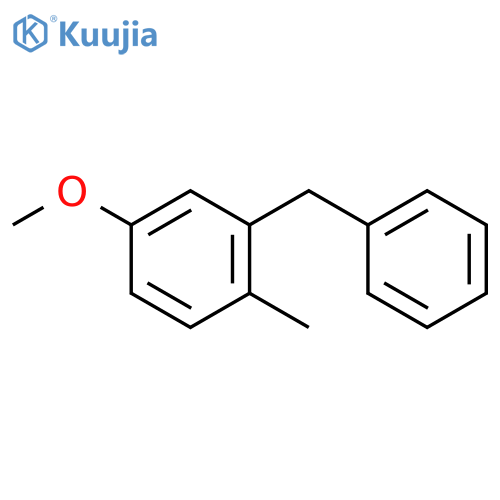 Benzene, 4-methoxy-1-methyl-2-(phenylmethyl)- structure