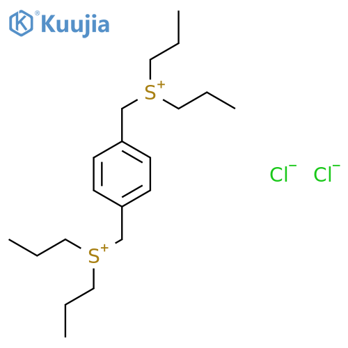 SULFONIUM, [1,4-PHENYLENEBIS(METHYLENE)]BIS[DIPROPYL-, DICHLORIDE structure