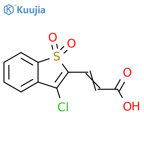 3-(3-Chloro-1,1-dioxo-1lambda6-benzothiophen-2-yl)prop-2-enoic Acid structure