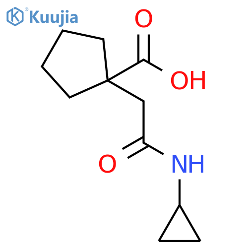 1-(cyclopropylcarbamoyl)methylcyclopentane-1-carboxylic Acid structure