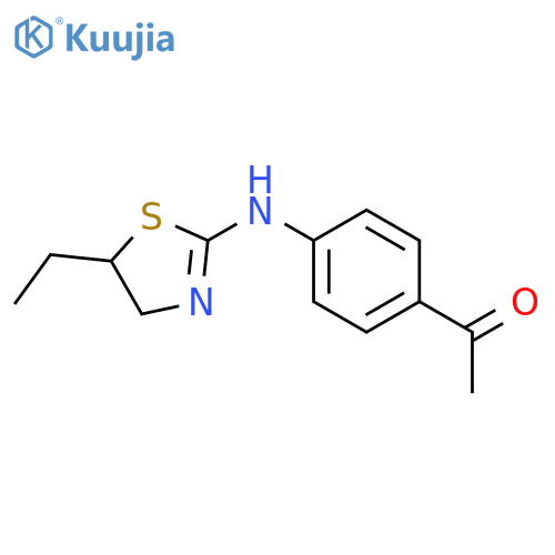 1-{4-(5-Ethyl-4,5-dihydro-1,3-thiazol-2-yl)aminophenyl}ethan-1-one structure