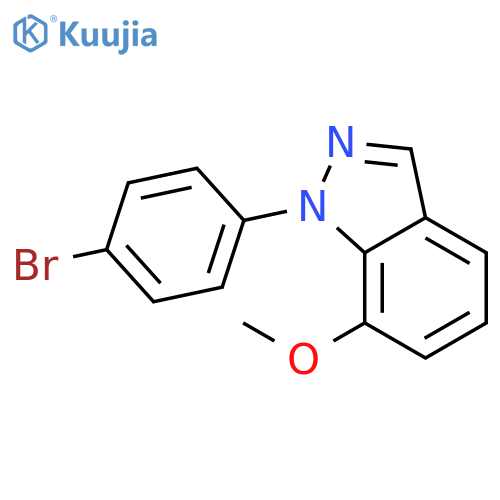 1H-Indazole, 1-(4-bromophenyl)-7-methoxy- structure