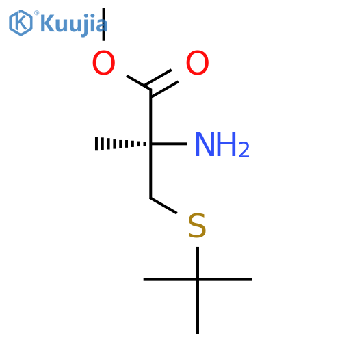 L-Cysteine, S-(1,1-dimethylethyl)-2-methyl-, methyl ester structure