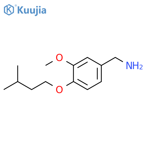 1-3-methoxy-4-(3-methylbutoxy)phenylmethanamine structure
