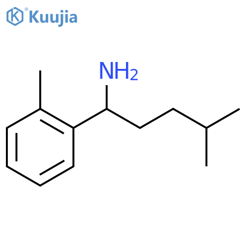 4-Methyl-1-(2-methylphenyl)pentan-1-amine structure