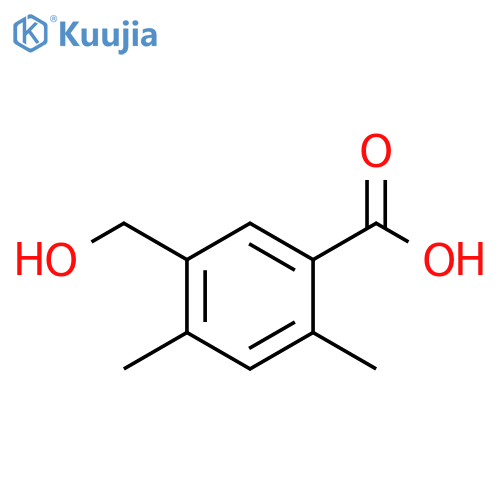 5-(hydroxymethyl)-2,4-dimethylbenzoic acid structure