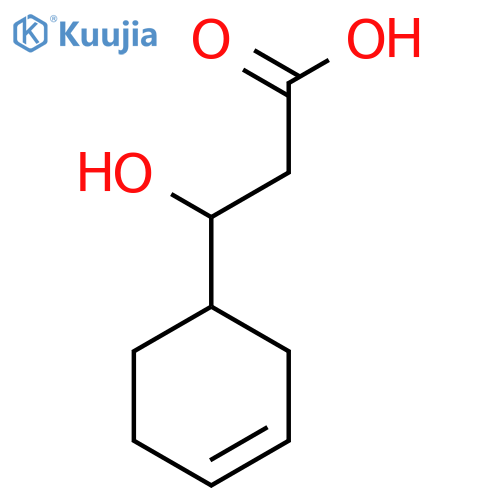 3-(cyclohex-3-en-1-yl)-3-hydroxypropanoic acid structure