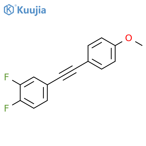 BENZENE, 1,2-DIFLUORO-4-[(4-METHOXYPHENYL)ETHYNYL]- structure