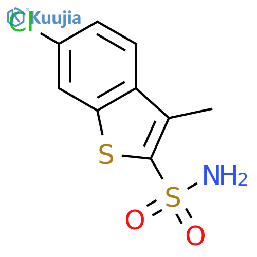6-chloro-3-methyl-1-benzothiophene-2-sulfonamide structure