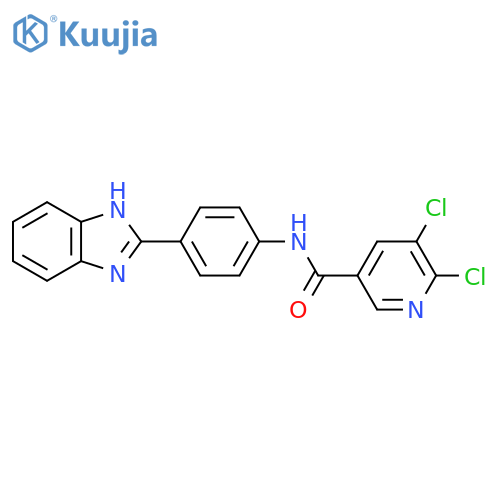 N-[4-(1H-1,3-benzodiazol-2-yl)phenyl]-5,6-dichloropyridine-3-carboxamide structure