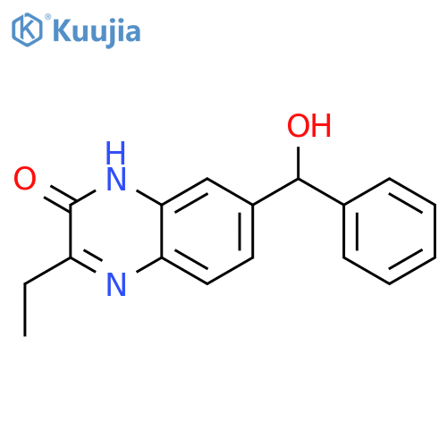 2(1H)-Quinoxalinone, 3-ethyl-7-(hydroxyphenylmethyl)- structure