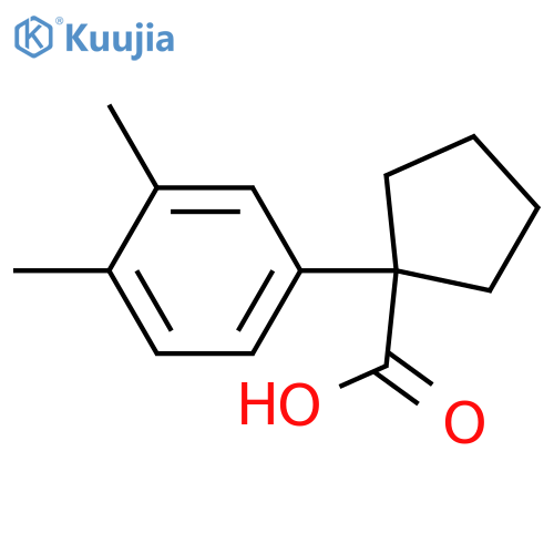 1-(3,4-dimethylphenyl)cyclopentane-1-carboxylic acid structure