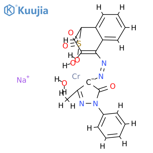 sodium [4-[(4,5-dihydro-3-methyl-5-oxo-1-phenyl-1H-pyrazol-4-yl)azo]-3-hydroxynaphthalene-1-sulphonato(3-)]hydroxychromate(1-) structure