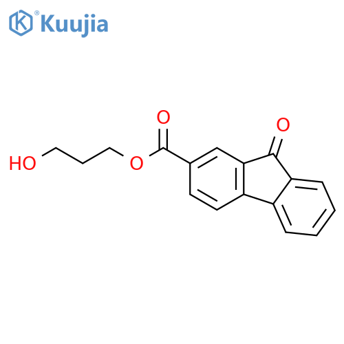 9H-FLUORENE-2-CARBOXYLIC ACID, 9-OXO-, 3-HYDROXYPROPYL ESTER structure