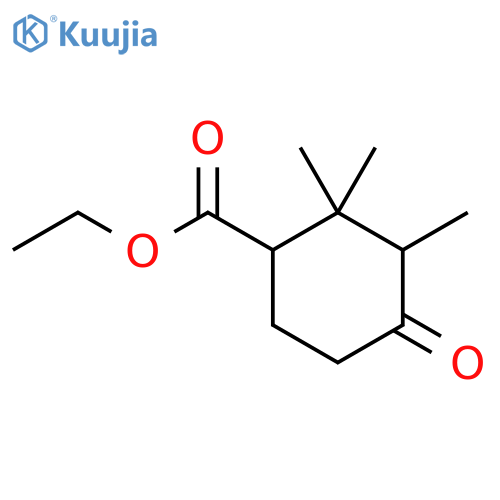 ethyl 2,2,3-trimethyl-4-oxocyclohexane-1-carboxylate structure
