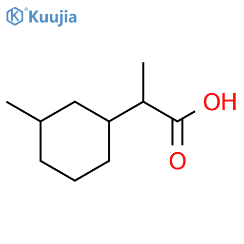 Cyclohexaneacetic acid, α,3-dimethyl- structure