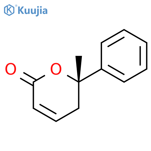 2H-Pyran-2-one, 5,6-dihydro-6-methyl-6-phenyl-, (6S)- structure