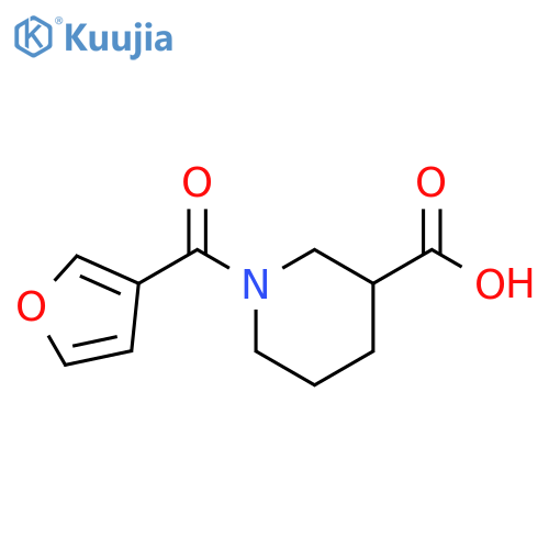 1-(furan-3-carbonyl)piperidine-3-carboxylic acid structure
