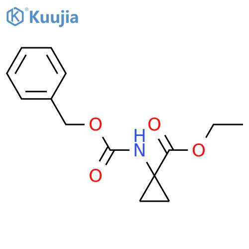 Cyclopropanecarboxylic acid, 1-[[(phenylmethoxy)carbonyl]amino]-,ethyl ester structure