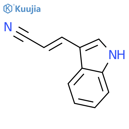 (2E)-3-(1H-indol-3-yl)-2-Propenenitrile structure