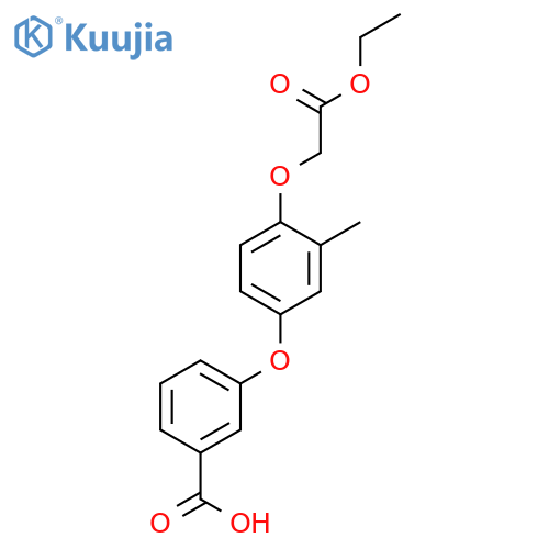 Benzoic acid, 3-[4-(2-ethoxy-2-oxoethoxy)-3-methylphenoxy]- structure