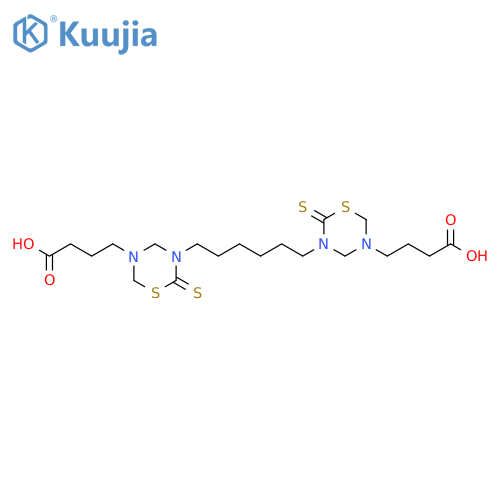 2H-1,3,5-Thiadiazine-3(4H)-butanoic acid,5,5'-(1,6-hexanediyl)bis[dihydro-6-thioxo- structure