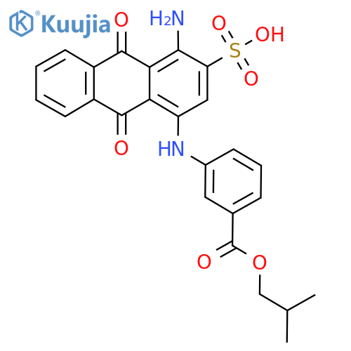 1-Amino-4-[3-(2-methylpropoxycarbonyl)anilino]-9,10-dioxoanthracene-2-sulfonic acid structure