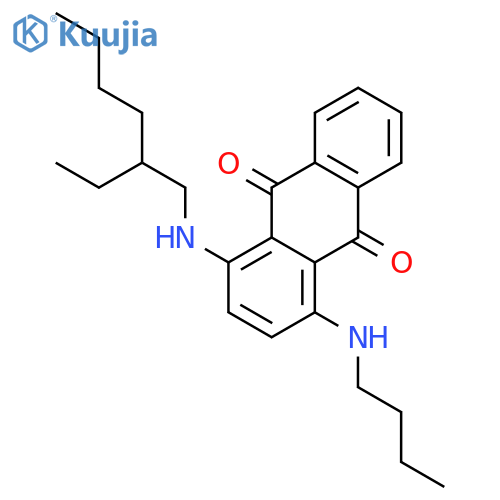 1-(butylamino)-4-[(2-ethylhexyl)amino]anthraquinone structure
