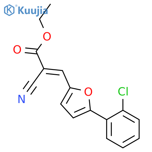 Ethyl 3-(5-(2-chlorophenyl)-2-furyl)-2-cyanoacrylate structure