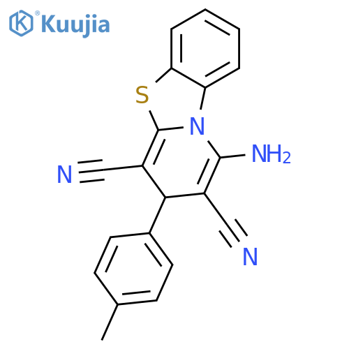 4-AMINO-2-P-TOLYL-2H-9-THIA-4A-AZA-FLUORENE-1,3-DICARBONITRILE structure