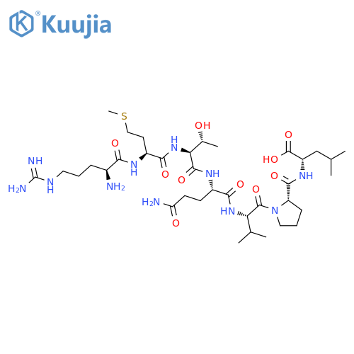 L-LEUCINE, L-ARGINYL-L-METHIONYL-L-THREONYL-L-GLUTAMINYL-L-VALYL-L-PROLYL- structure