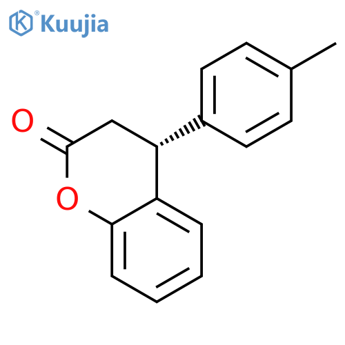 2H-1-Benzopyran-2-one, 3,4-dihydro-4-(4-methylphenyl)-, (4R)- structure