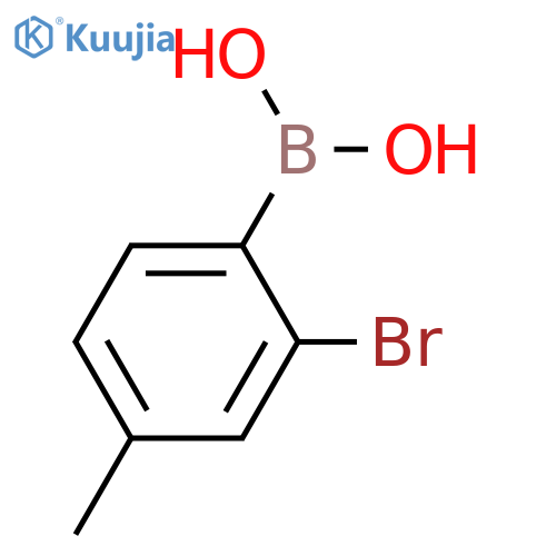 Boronic acid, B-(2-bromo-4-methylphenyl)- structure