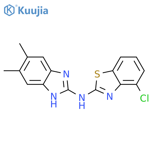 2-benzothiazolamine, 4-chloro-n-(5,6-dimethyl-1h-benzimidazol-2-yl)- (en) structure