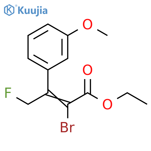 2-Butenoic acid, 2-bromo-4-fluoro-3-(3-methoxyphenyl)-, ethyl ester structure