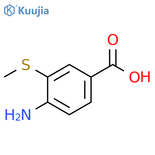 Benzoic acid, 4-amino-3-(methylthio)- structure