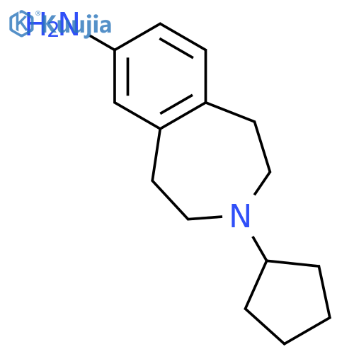 3-cyclopentyl-1,2,4,5-tetrahydro-3-benzazepin-7-amine structure