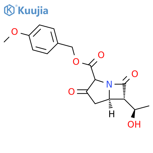1-Azabicyclo[3.2.0]heptane-2-carboxylic acid, 6-[(1R)-1-hydroxyethyl]-3,7-dioxo-, (4-methoxyphenyl)methyl ester, (5R,6S)- structure